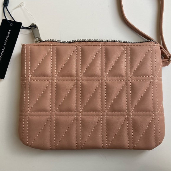 French Connection Flora Box Quilt Wristlet Wallet, Color Rose - Picture 2 of 11